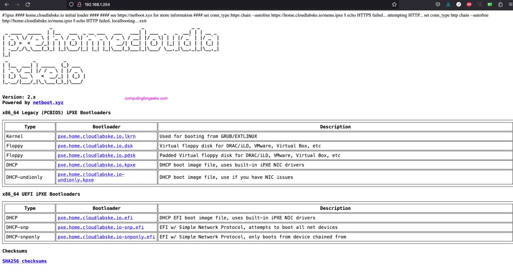 Setup iPXE Server on Ubuntu or Debian using netboot.xyz 3 netboot.xyz on ubuntu debian 02