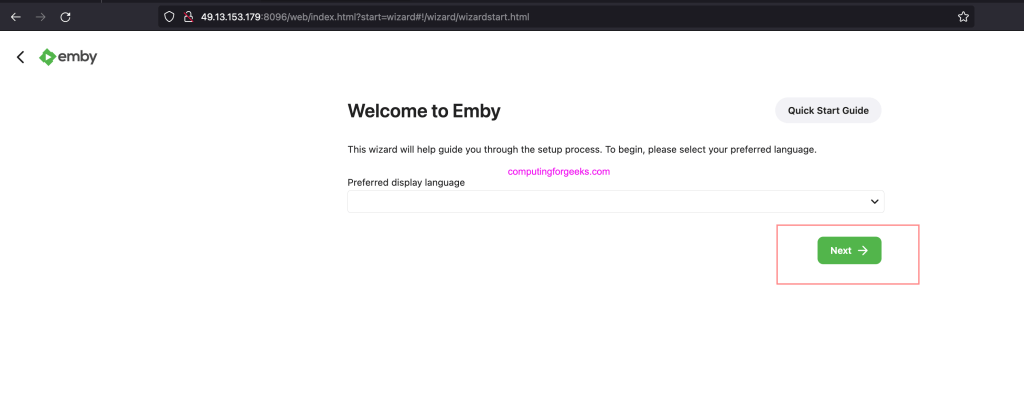 How To Run Emby Media Server in Docker Container 1 Emby Media Server 01