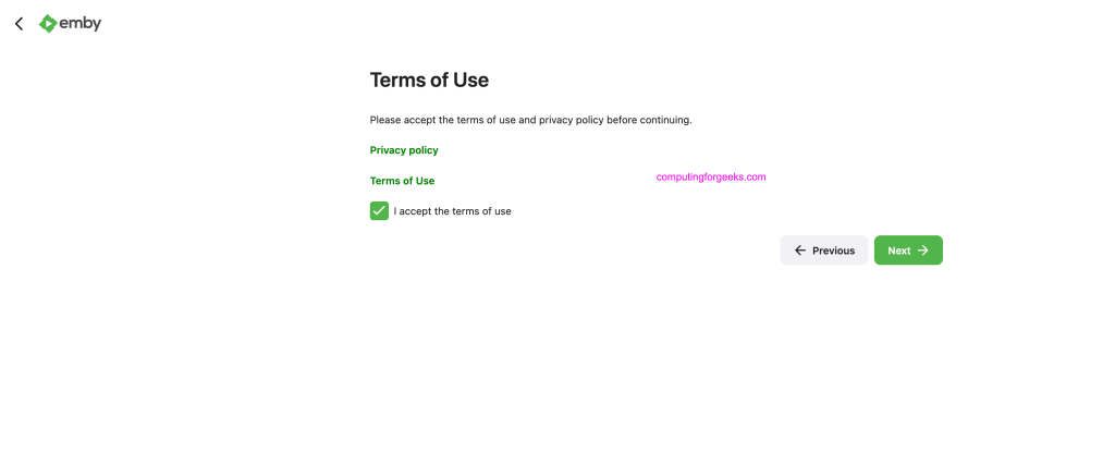 How To Run Emby Media Server in Docker Container 5 Emby Media Server 05