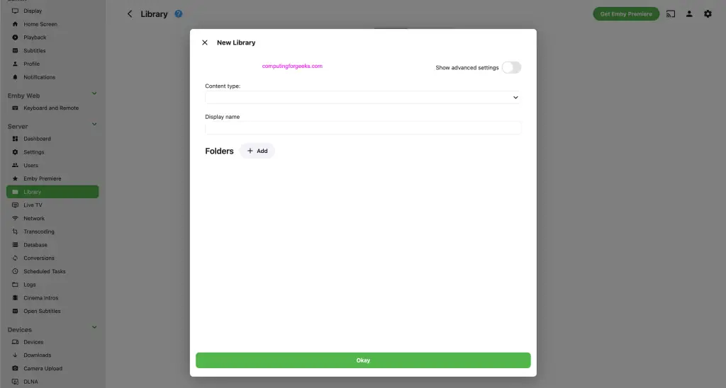 How To Run Emby Media Server in Docker Container 11 Emby Media Server 11