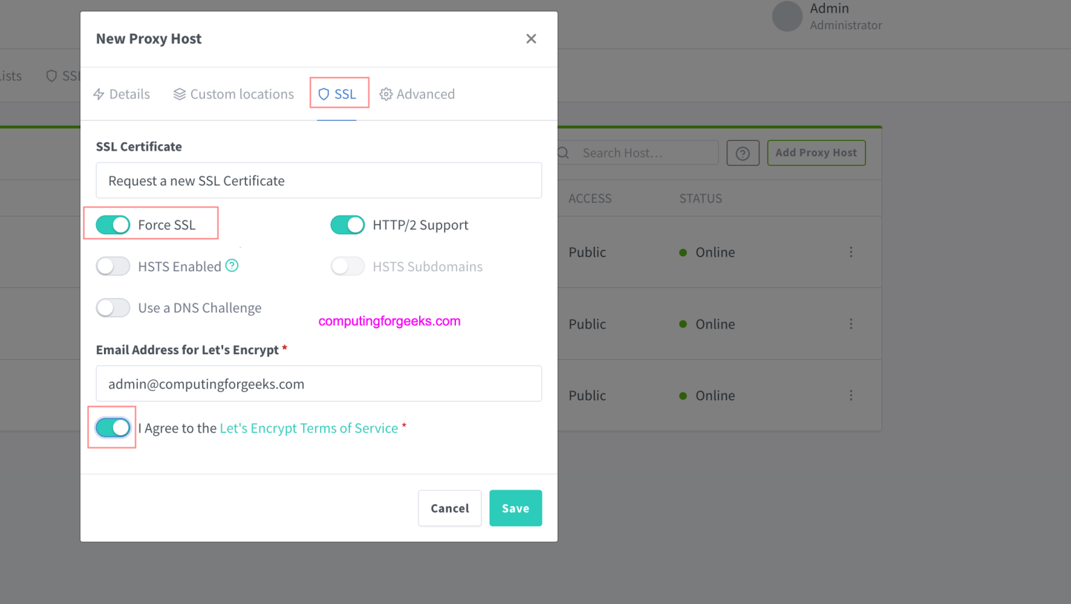 How To Run Nginx Proxy Manager in Docker Container | ComputingForGeeks