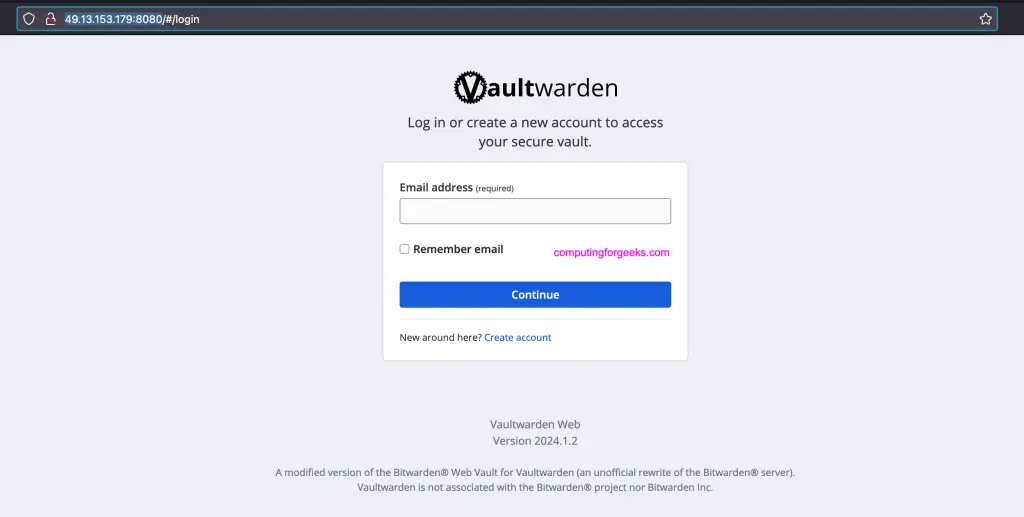 Vaultwarden install 02