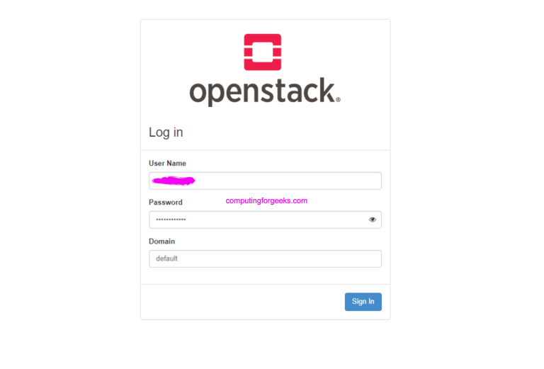 openstack dashboard