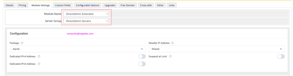 Install and Configure DirectAdmin Extended For WHMCS 25 DirectAdmin Extended For WHMCS 18