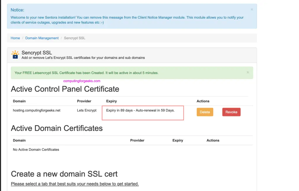 Install Sentora Web Hosting on Ubuntu 22.04|20.04|18.04 7 Install Sentora 06
