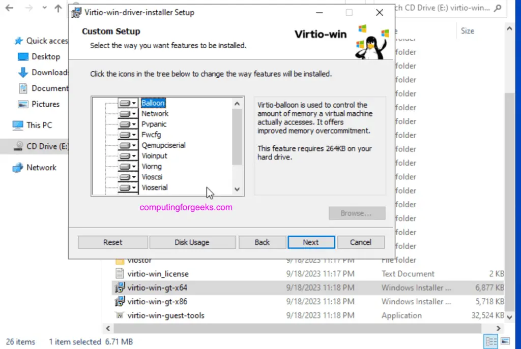 Installing VirtIO Drivers on Windows Server Server / Windows 11 10 Install VirtIO Drivers on windows 09