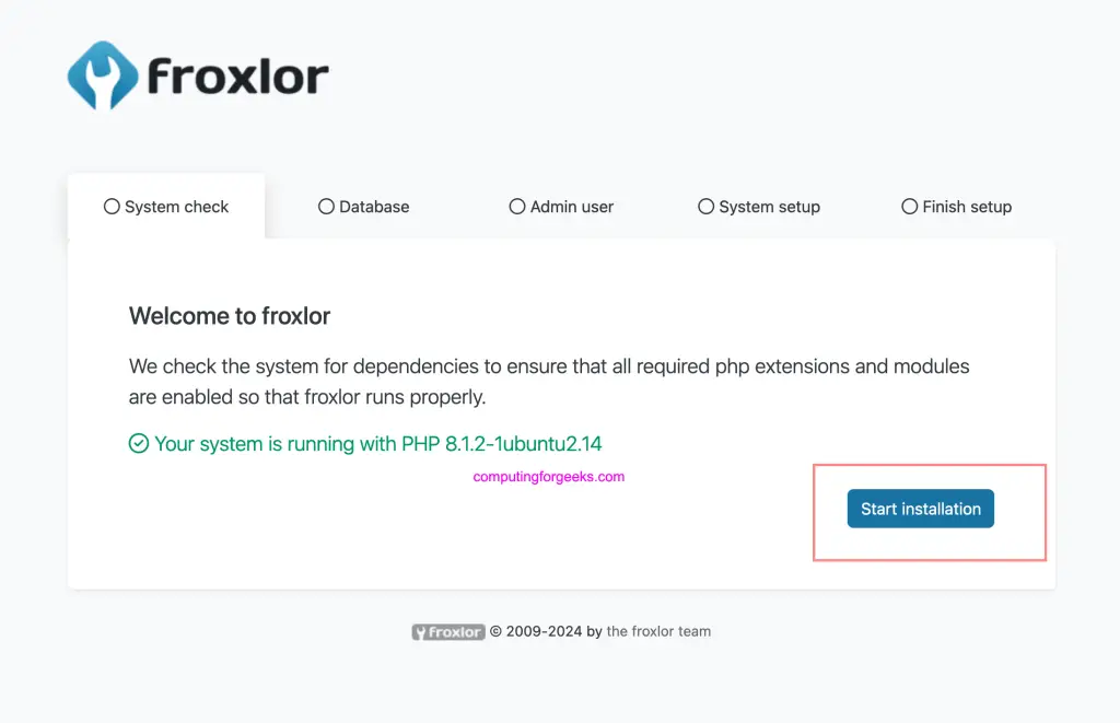 Install froxlor Server Management Panel on Ubuntu 22.04 3 Install froxlor ubuntu debian 03