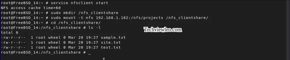 how to configure nfs server and nfs client on freebsd 14 03