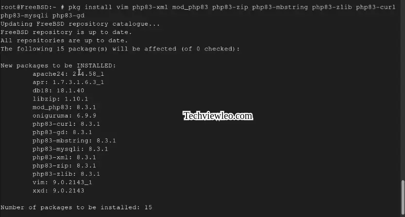 how to install and use php8.3 on freebsd14 13 03