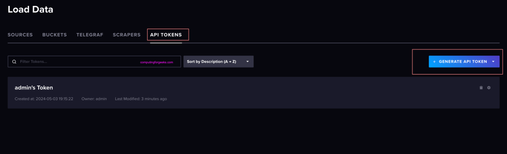 How To Install InfluxDB v2 on Ubuntu 24.04 6 install influxdb create token 02