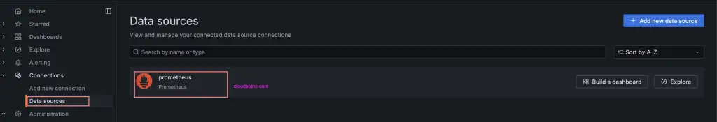 Add Prometheus data source grafana 01