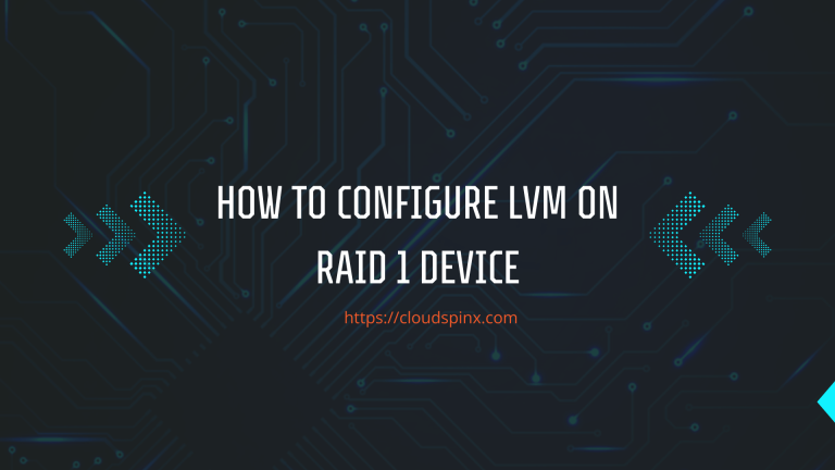 Configure LVM on RAID Device