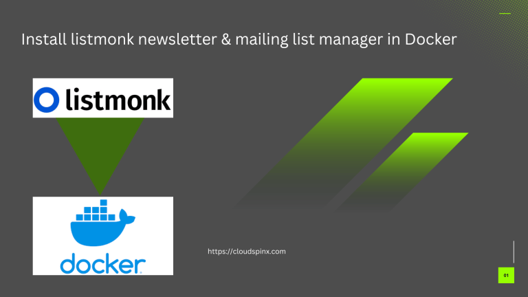 Install listmonk newsletter mailing list manager Docker