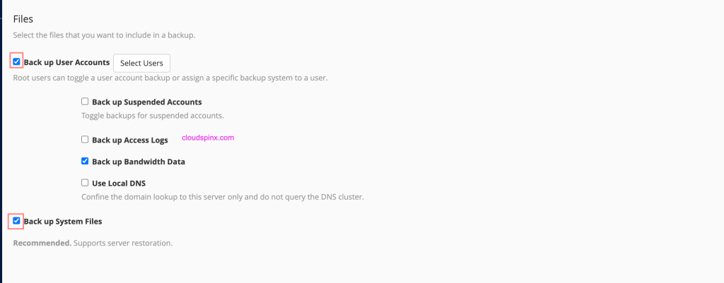 backup cpanel to qnap 06