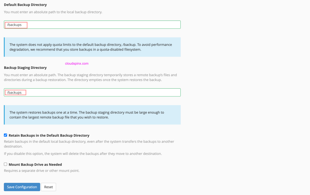 backup cpanel to qnap 07