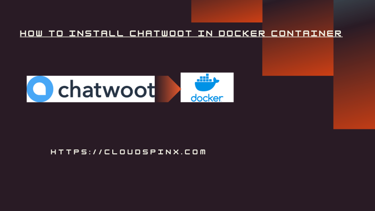 install chatwoot docker container