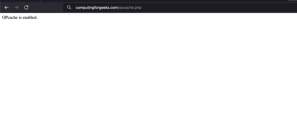 Install PHP OPcache on Rocky / Alma / CentOS 9|8 2 enable opcache website02
