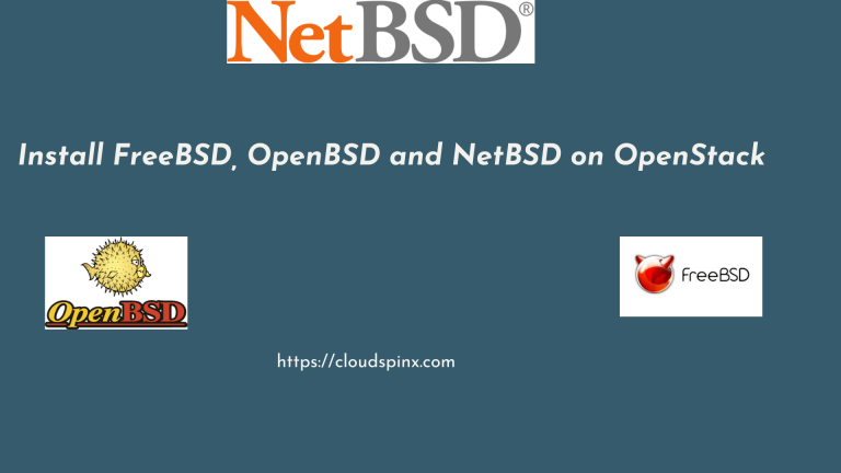 install freebsd netbsd openbsd openstack