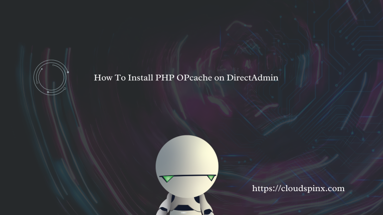install php opcache directadmin