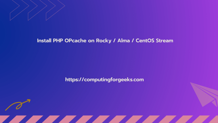 install php opcache rocky alma centos