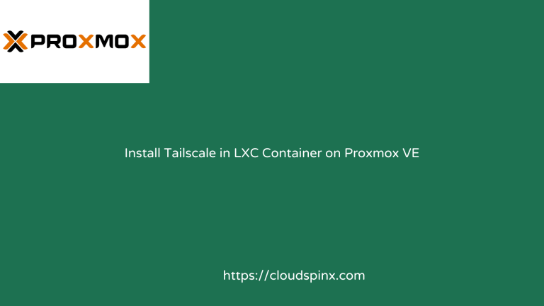 install tailscale on proxmox lxc