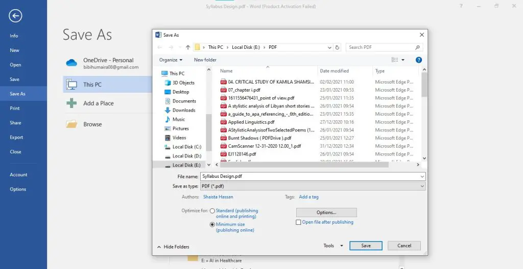 A Detailed Guide to Compress PDF Under 1 MB 11 optimize pdf size via ms word