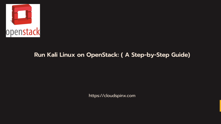 run kali linux on openstack