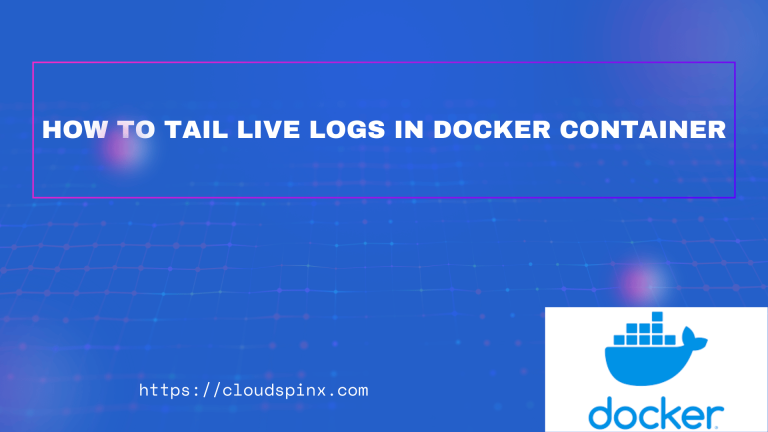 tail live logs docker container