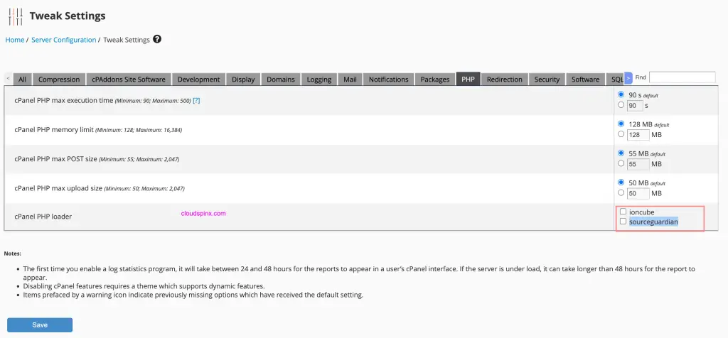 Enable ioncube and sourceguardian PHP loader on cpanel 01