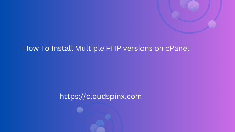 Install Multiple PHP versions on cPanel