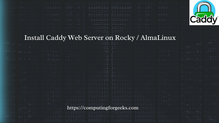 caddy rocky almalinux