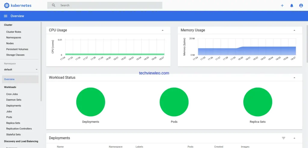 kubernetes dashboard 02