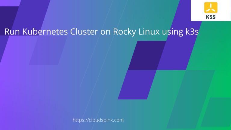 kubernetes on rocky linux using k3s
