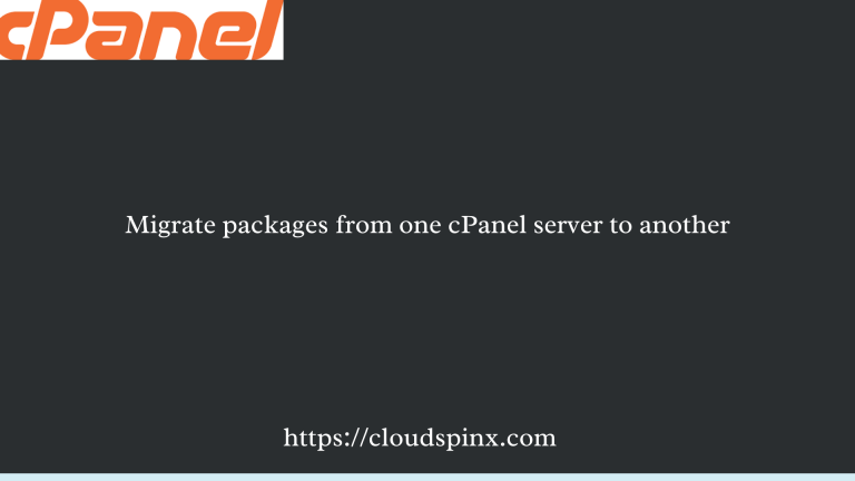 migrate cpanel packages from one cpanel to another