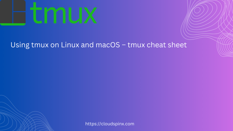 using tmux llnux macos tmux cheat sheet
