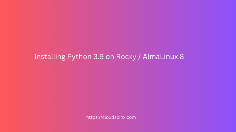 install python 3.9 rocky almalinux