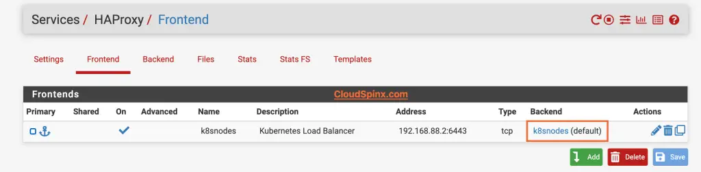 using pfSense as load balancer for kubernetes api server on port 6443 07