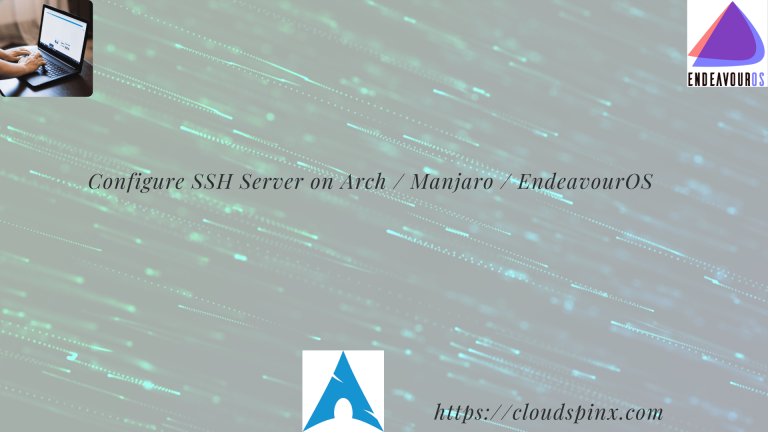 configure openssh server arch manjaro endeavouros