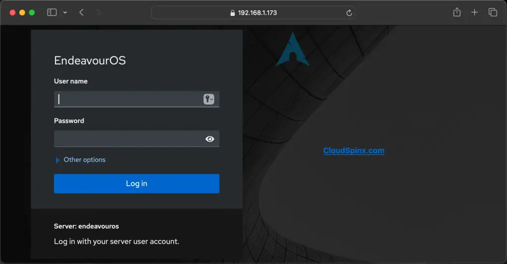 install kvm with cockpit on archmanjaroendeavorOS 01