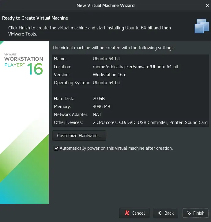 Install VMWare Player Workstation on Rocky Linux 8 12