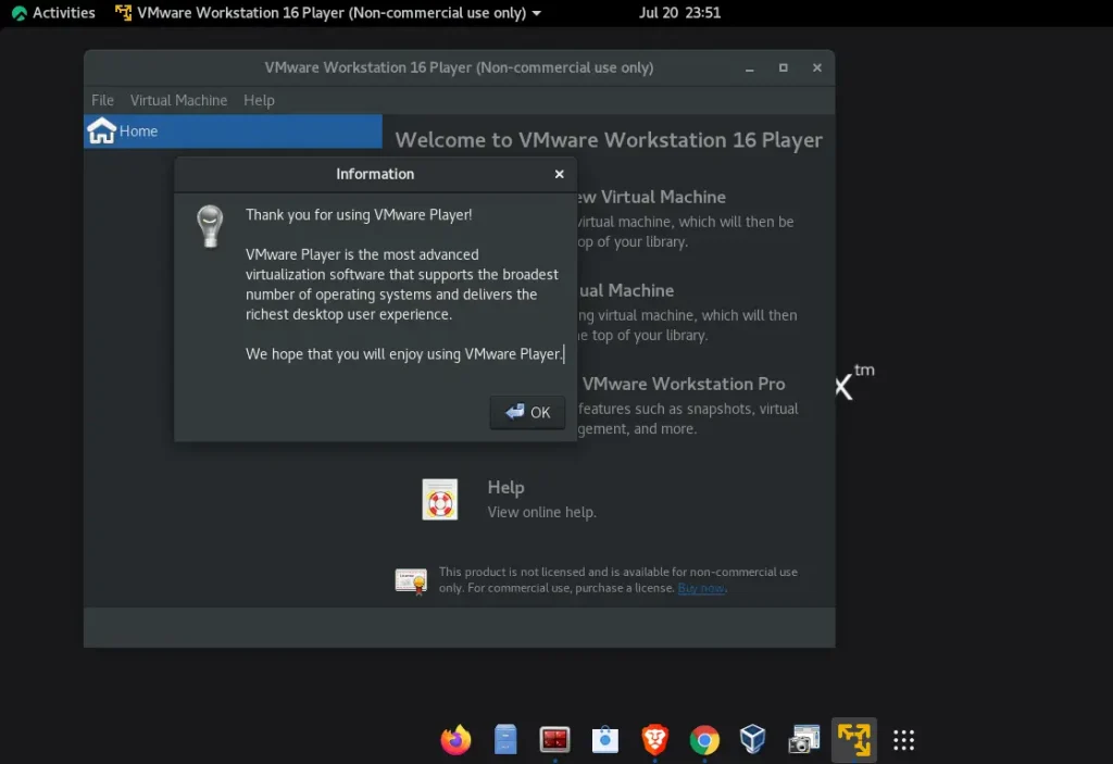 Install VMWare Player Workstation on Rocky Linux 8 6