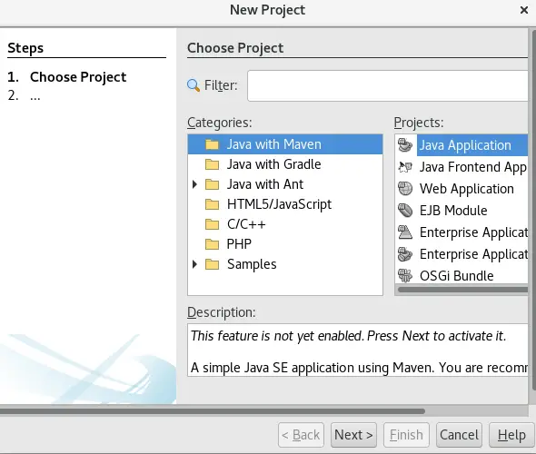 Netbeans 12 sample project 12