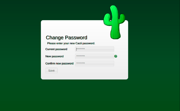 install cacti on rocky linux8 change password
