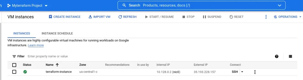 terraform gcp instance deployed 11