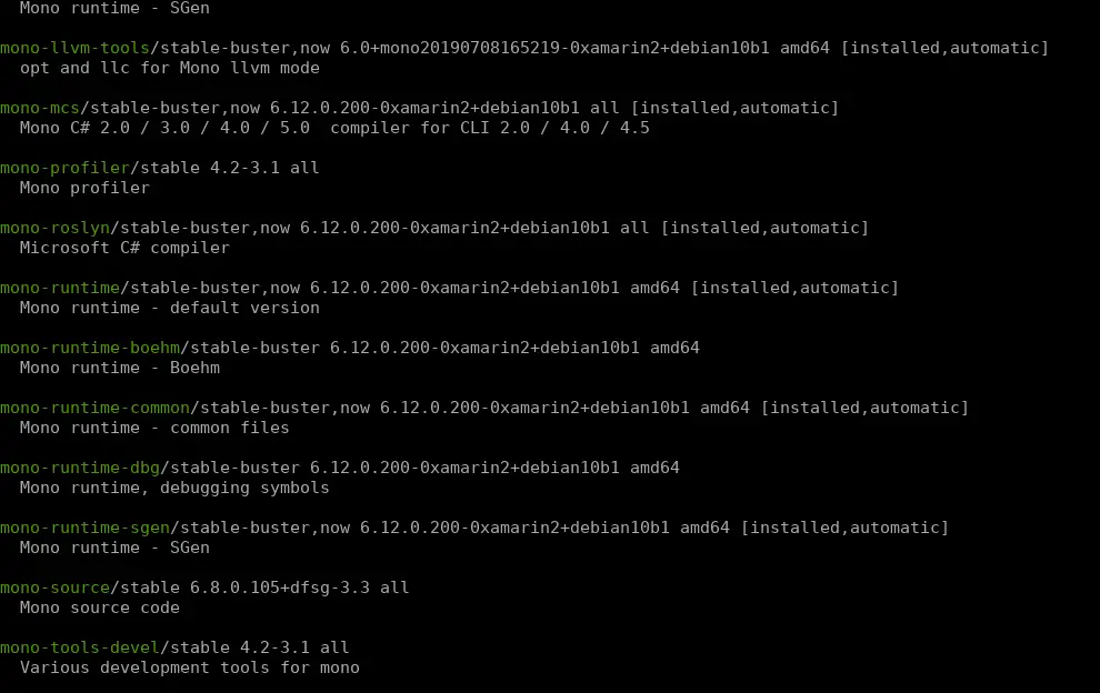 Installing Mono Microsofts NET Framework on Debian 12