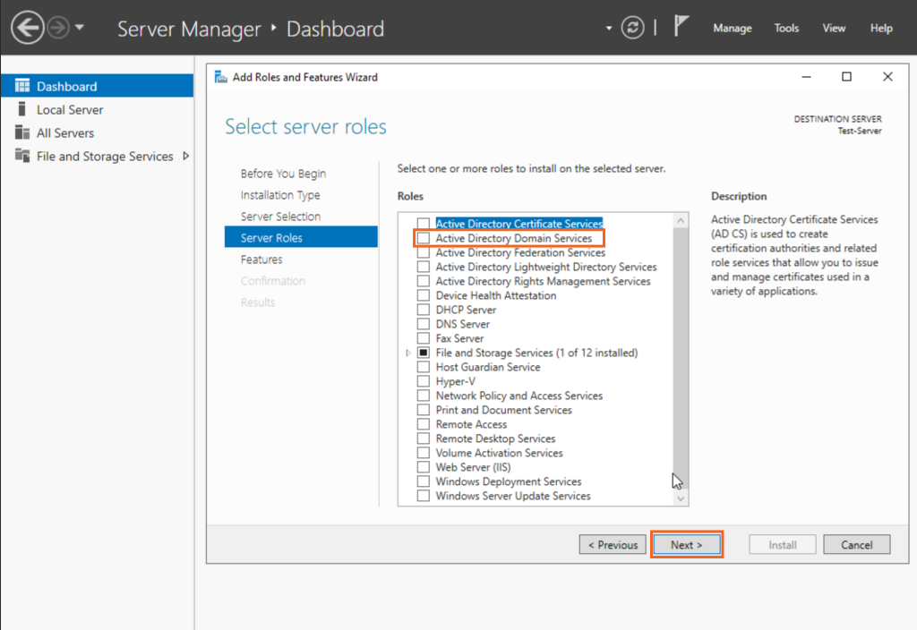 install active directory services on windows server 2022 06