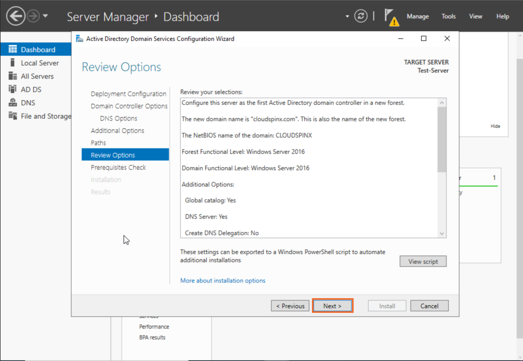 install active directory services on windows server 2022 20