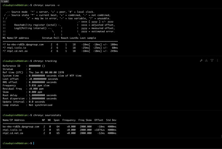 Configure Chrony NTP Server on Debian 01
