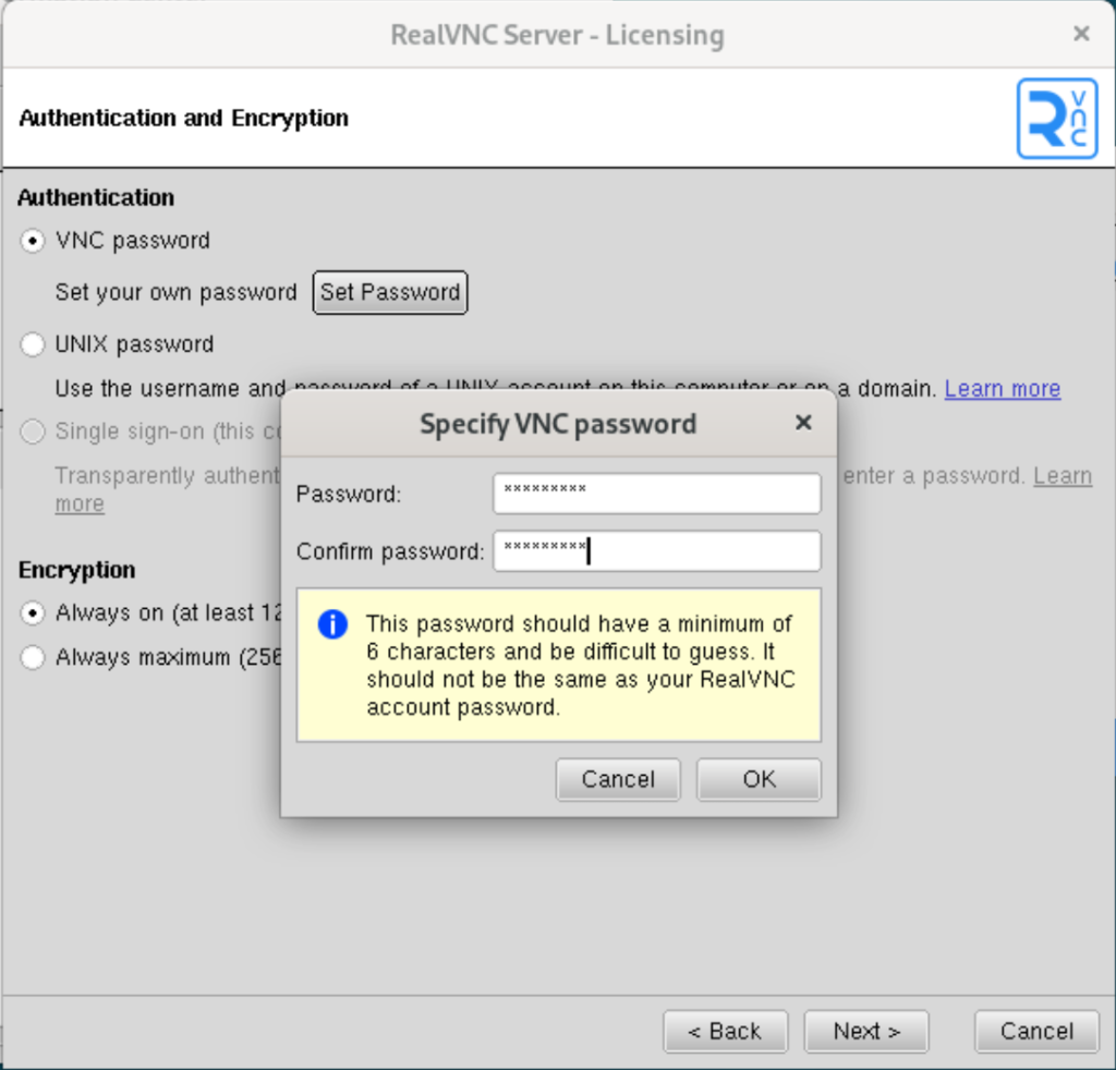 Configure RealVNC Server and Client on Debian 05