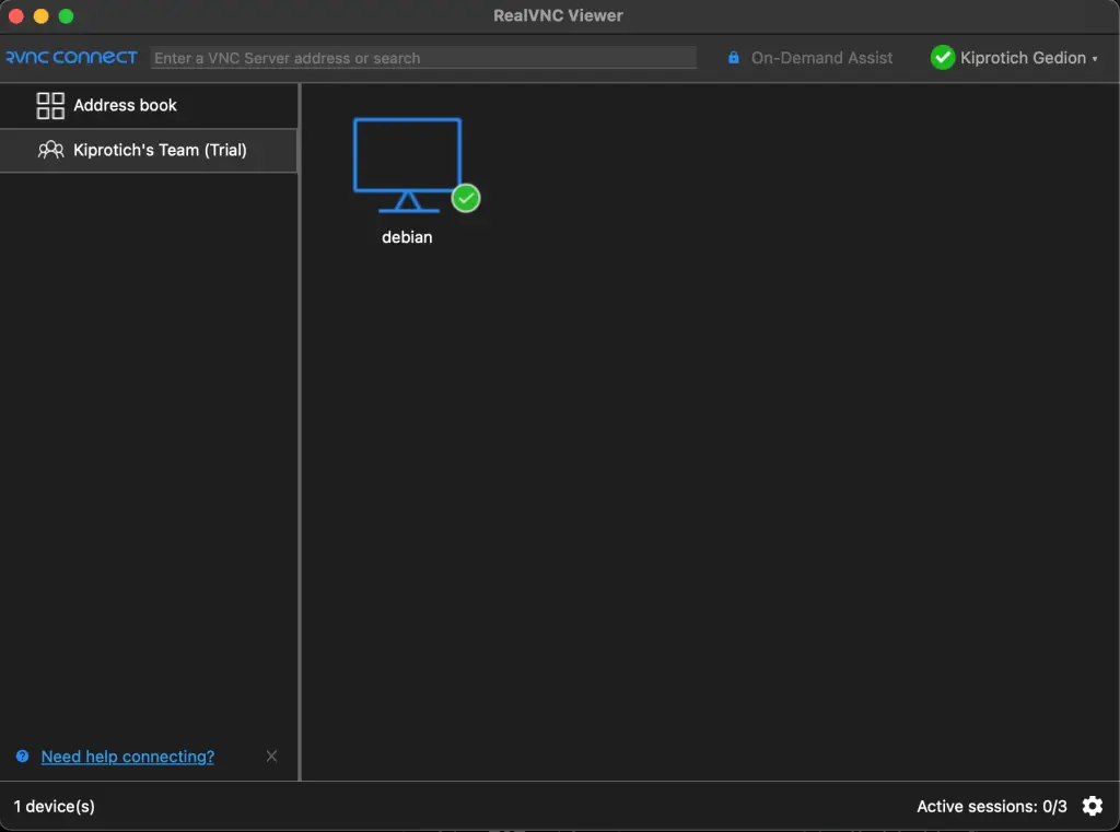 Configure RealVNC Server and Client on Debian 11
